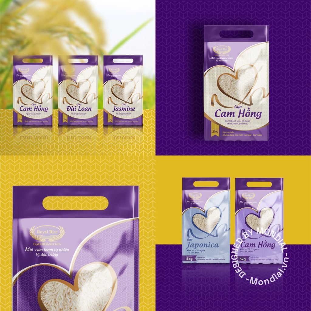 Dự án thiết kế nhận diện thương hiệu công ty gạo Hoàng Gia